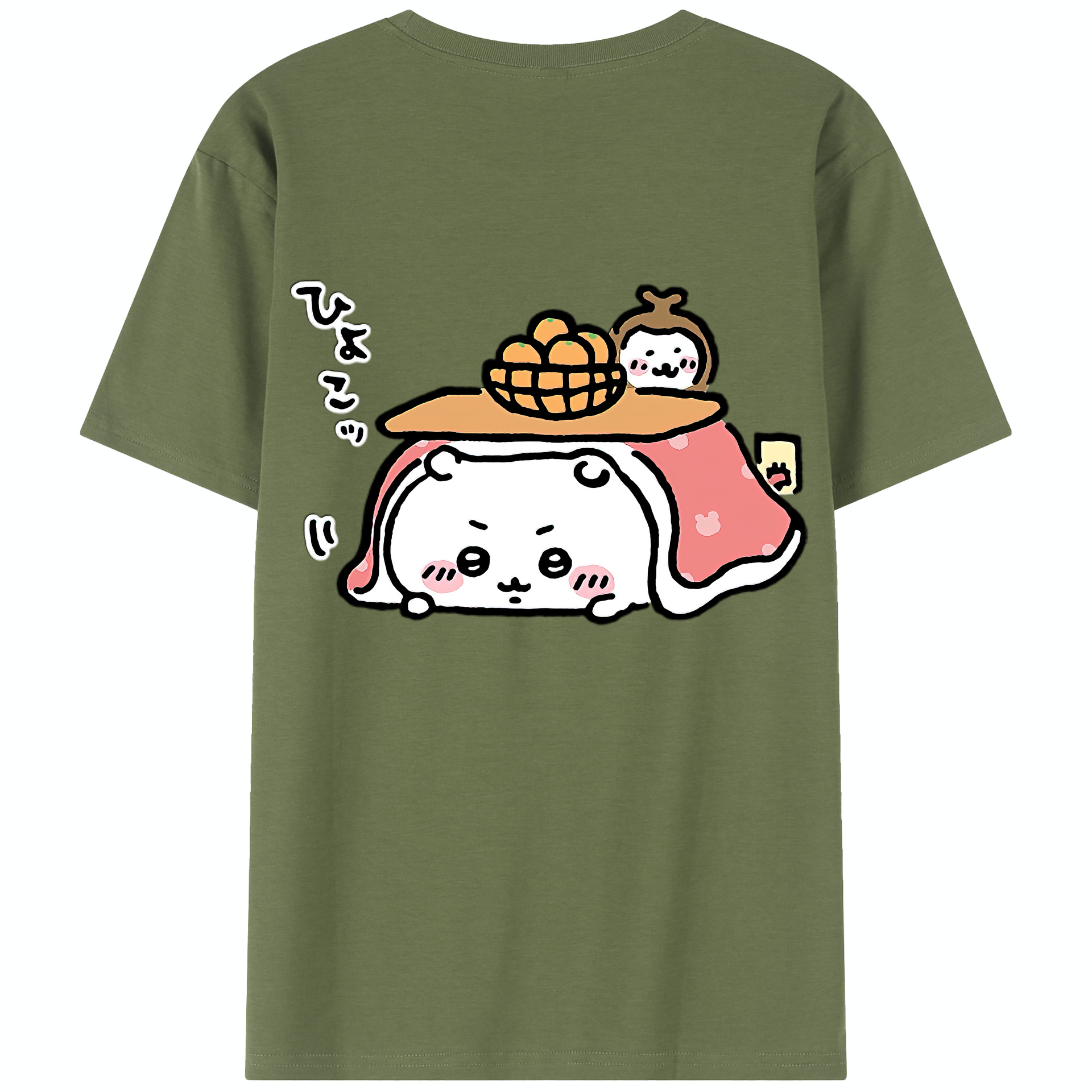 （画像用） ちいかわ ちいかわ Chii-kawa chiikawa 綿100％半袖Tシャツ（背面プリント）